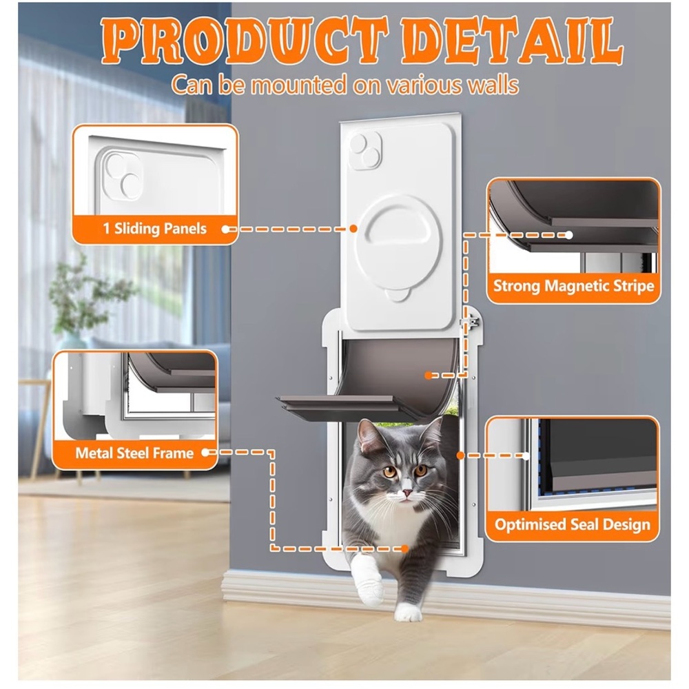 Magnetic Dog Door with Sliding Panels medium
